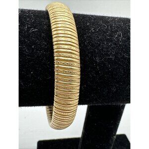 Vintage Avon Omega Chain Bangle Bracelet Gold Tone Stretch